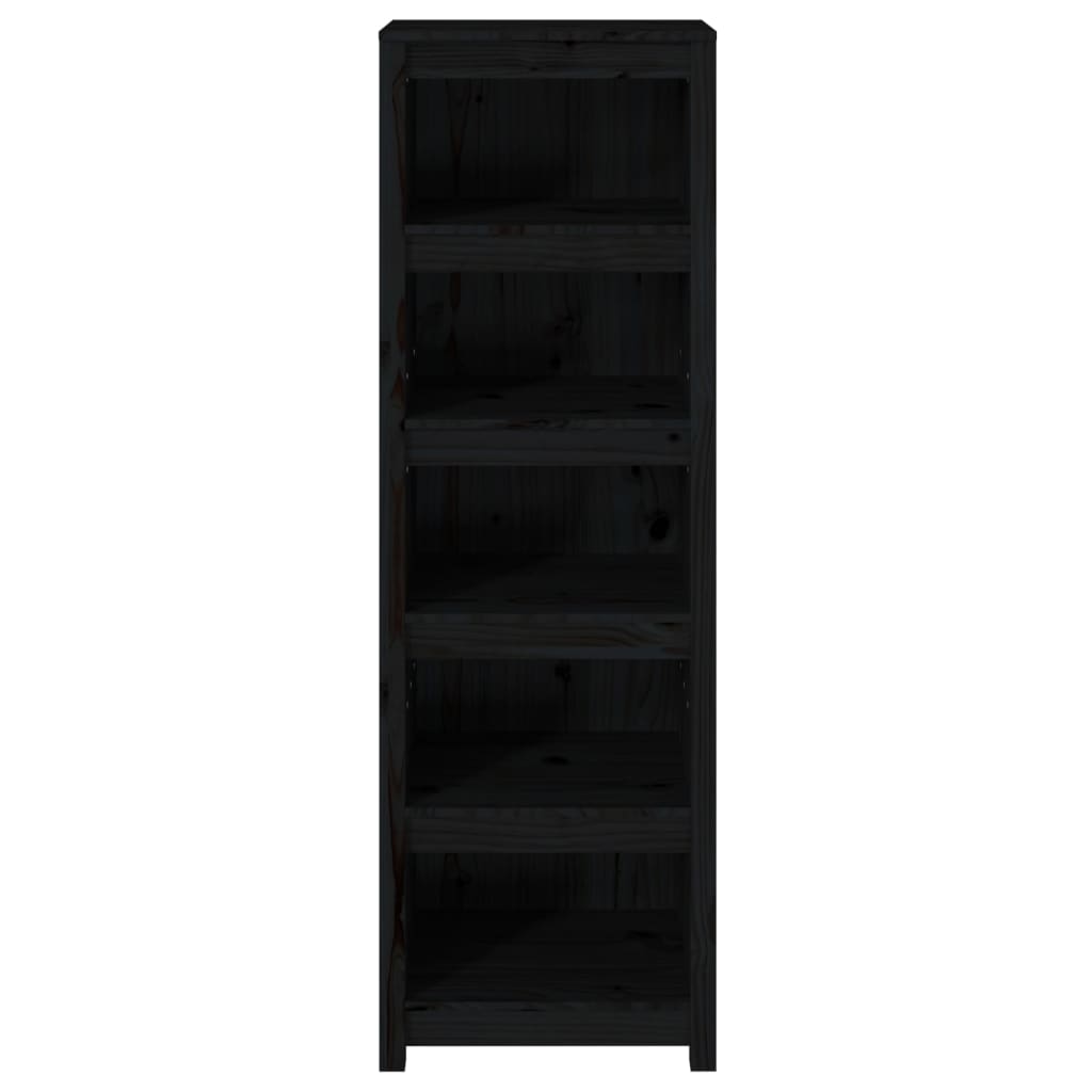 Kirjahylly musta 50x35x154 cm täysi mänty - Sisustajankoti.fi