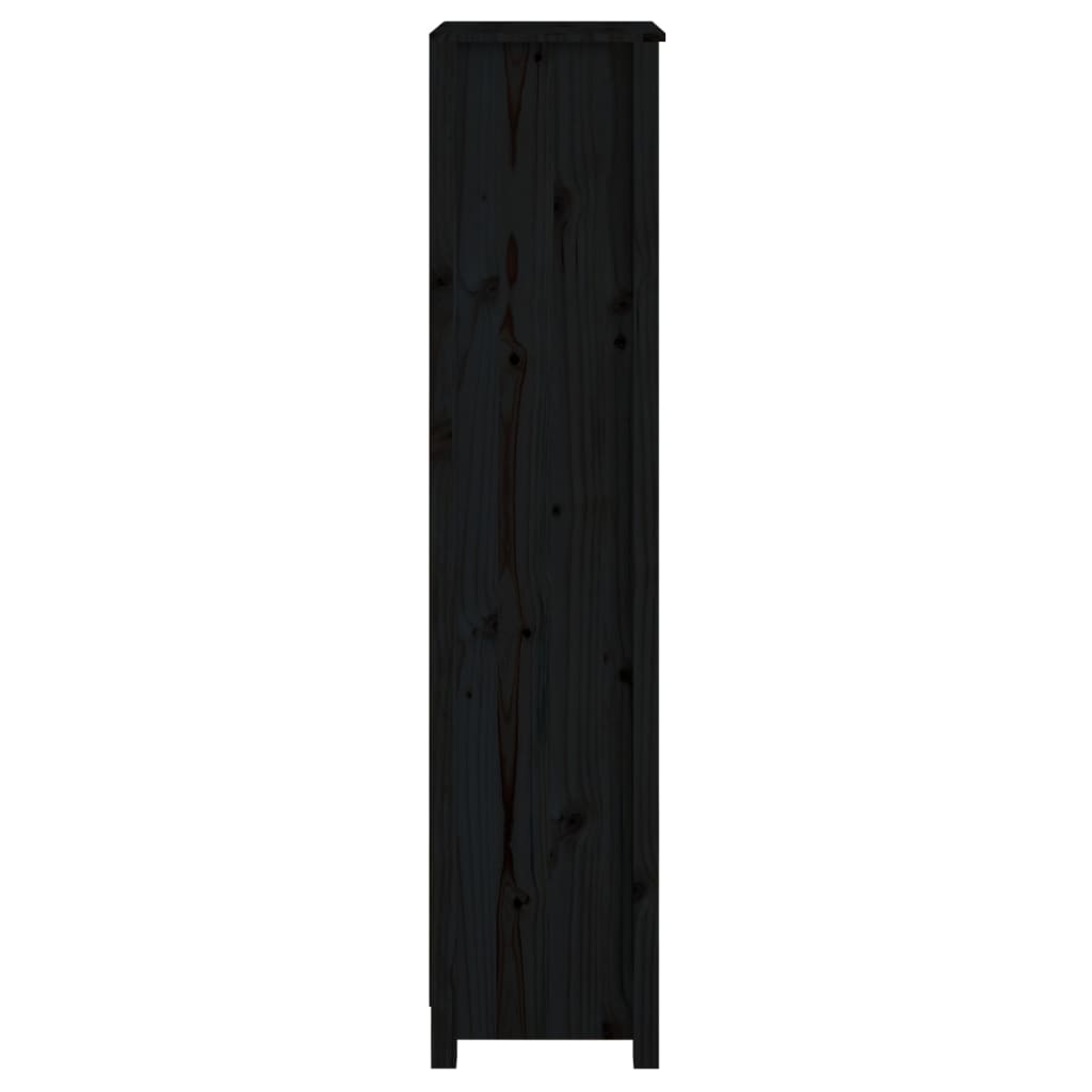 Kirjahylly musta 50x35x154 cm täysi mänty - Sisustajankoti.fi