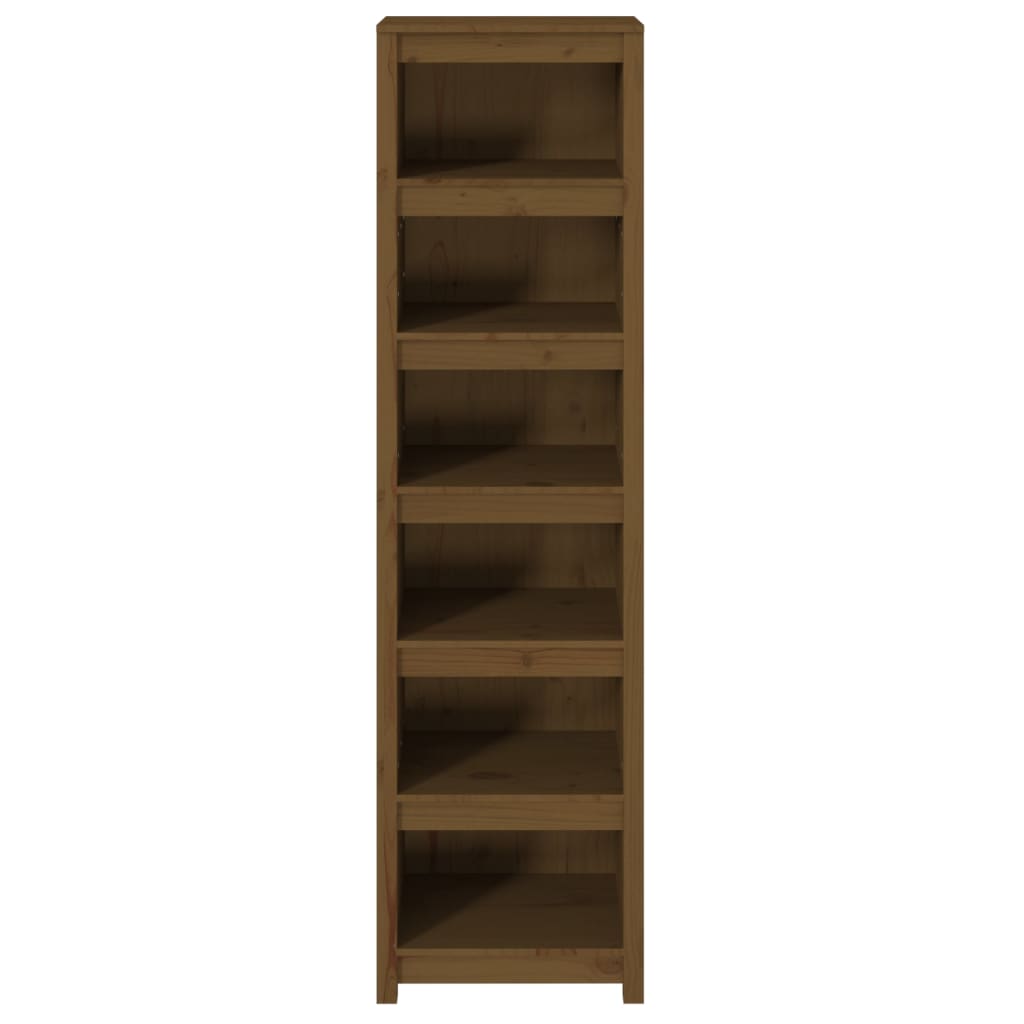 Kirjahylly hunajanruskea 50x35x183 cm täysi mänty - Sisustajankoti.fi