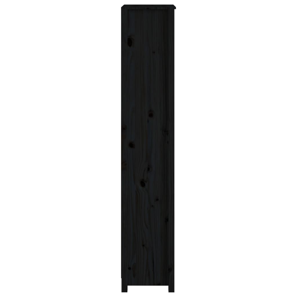 Kirjahylly musta 50x35x183 cm täysi mänty - Sisustajankoti.fi