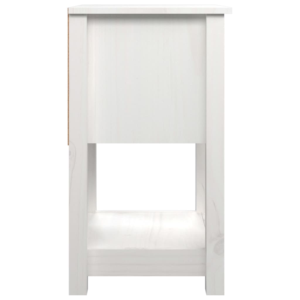 Yöpöydät 2 kpl valkoinen 40x35x61,5 cm täysi mänty - Sisustajankoti.fi