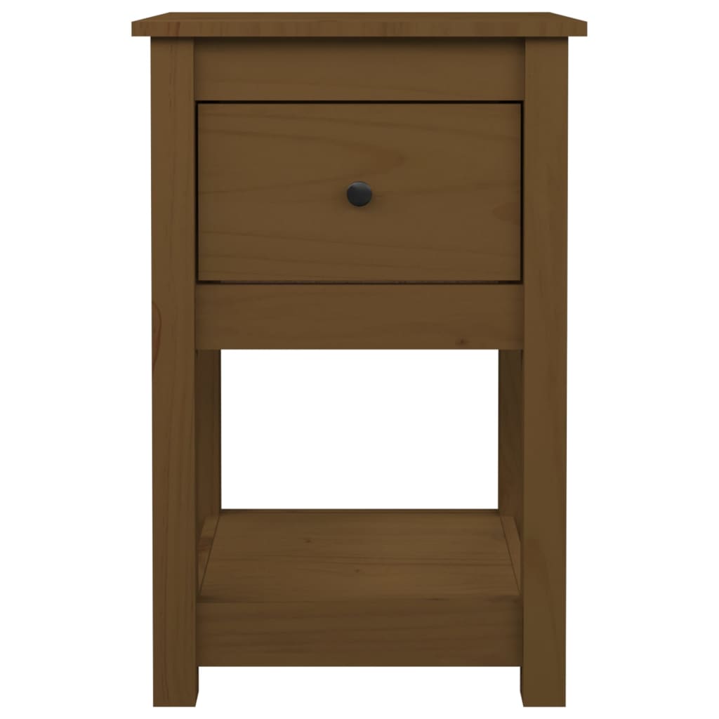 Yöpöydät 2 kpl hunajanruskea 40x35x61,5 cm täysi mänty - Sisustajankoti.fi