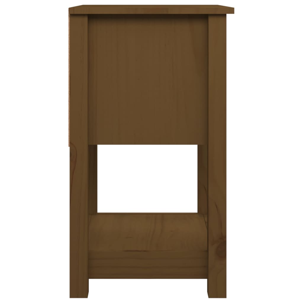 Yöpöydät 2 kpl hunajanruskea 40x35x61,5 cm täysi mänty - Sisustajankoti.fi