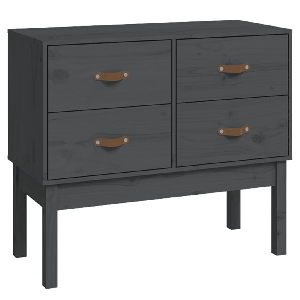 Konsolikaappi harmaa 90x40x78 cm täysi mänty - Sisustajankoti.fi