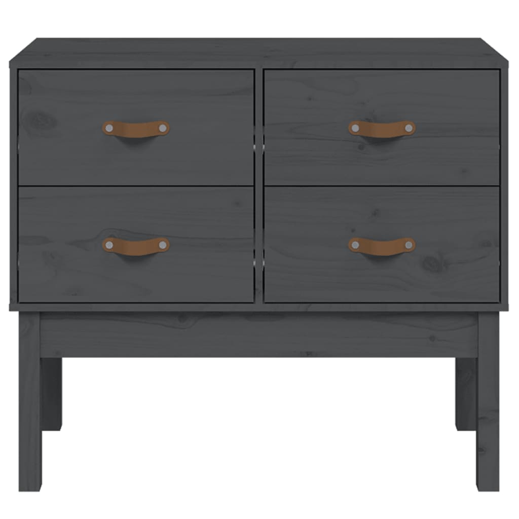 Konsolikaappi harmaa 90x40x78 cm täysi mänty - Sisustajankoti.fi