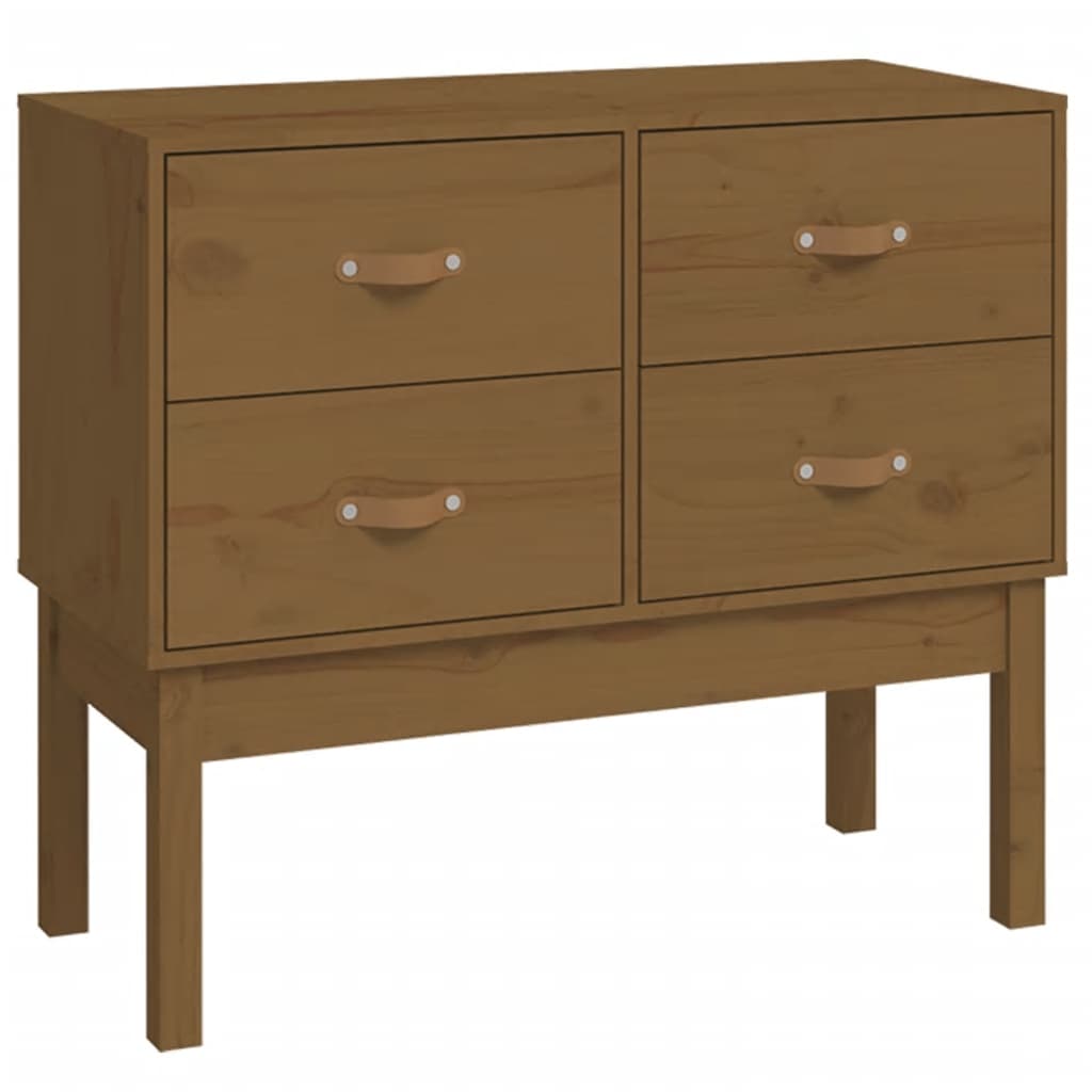 Konsolikaappi hunajanruskea 90x40x78 cm täysi mänty - Sisustajankoti.fi