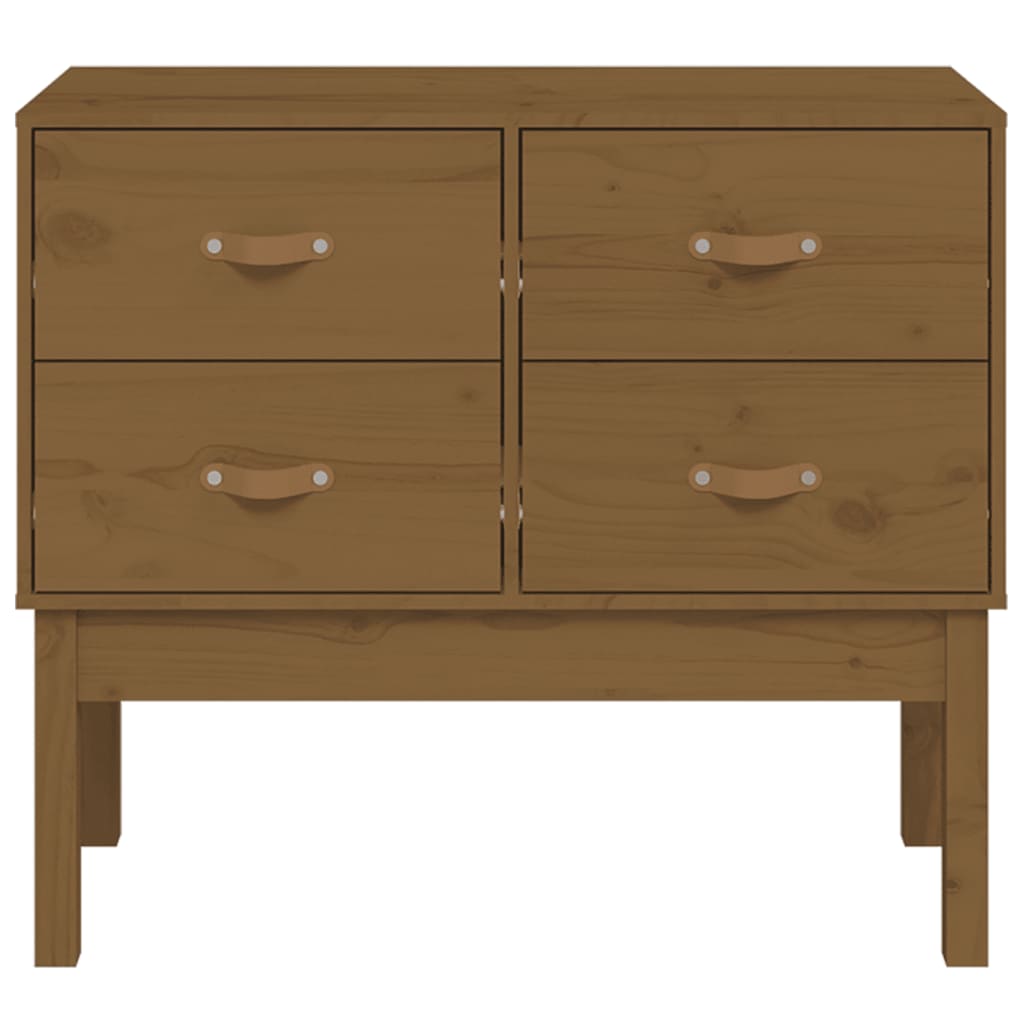Konsolikaappi hunajanruskea 90x40x78 cm täysi mänty - Sisustajankoti.fi