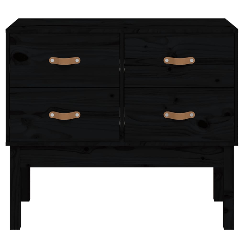Konsolikaappi musta 90x40x78 cm täysi mänty - Sisustajankoti.fi