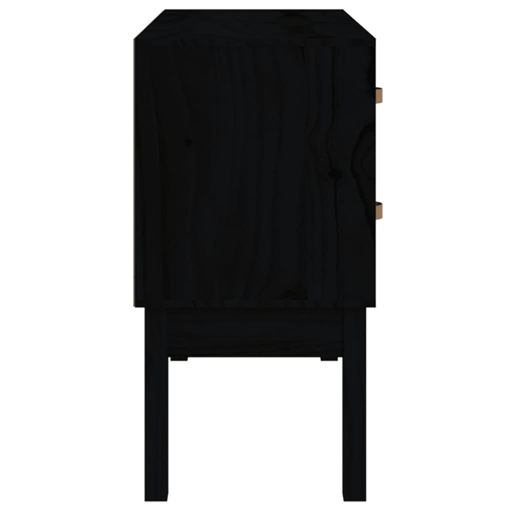 Konsolikaappi musta 90x40x78 cm täysi mänty - Sisustajankoti.fi