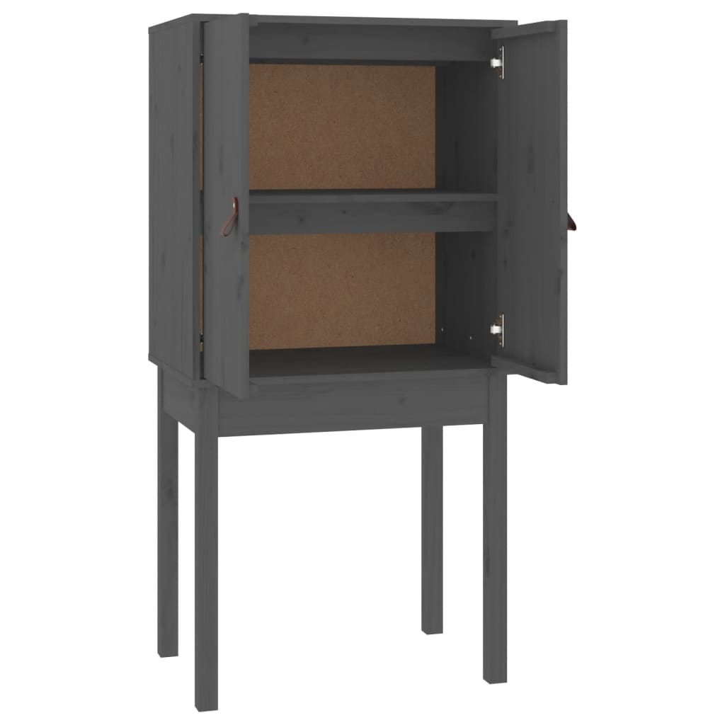 Kaappi harmaa 60x40x120 cm täysi mänty - Sisustajankoti.fi