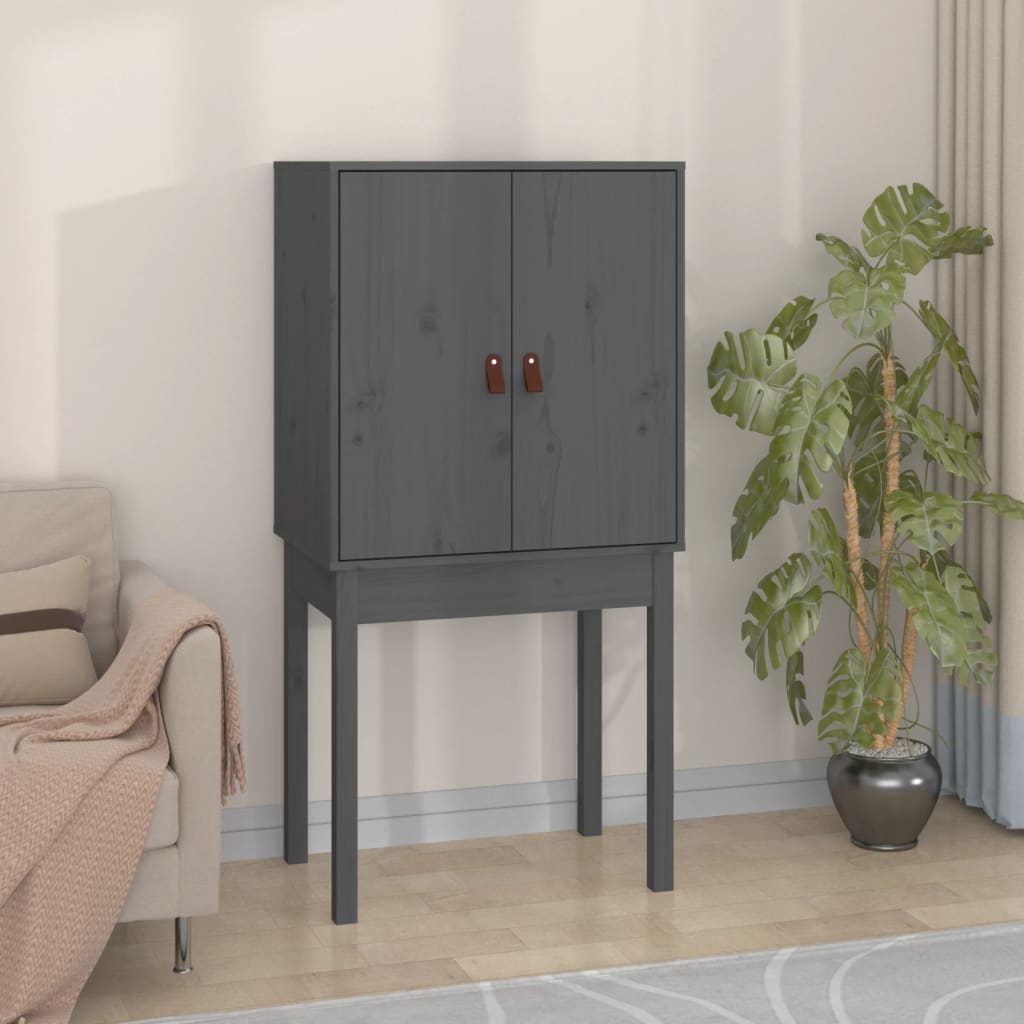 Kaappi harmaa 60x40x120 cm täysi mänty - Sisustajankoti.fi