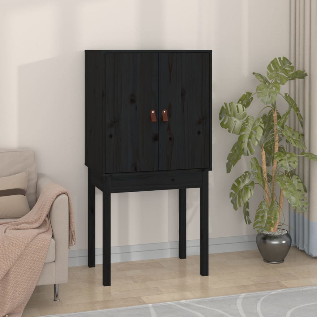 Kaappi musta 60x40x120 cm täysi mänty - Sisustajankoti.fi