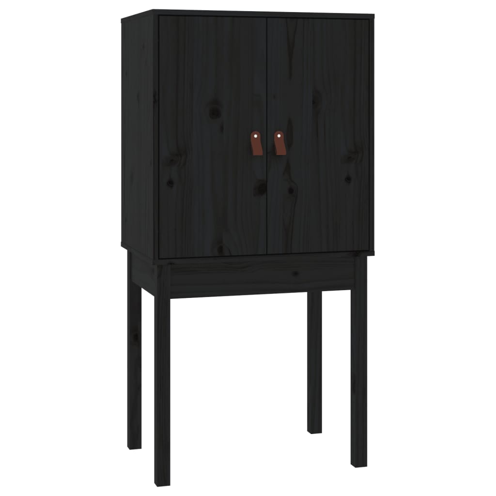 Kaappi musta 60x40x120 cm täysi mänty - Sisustajankoti.fi