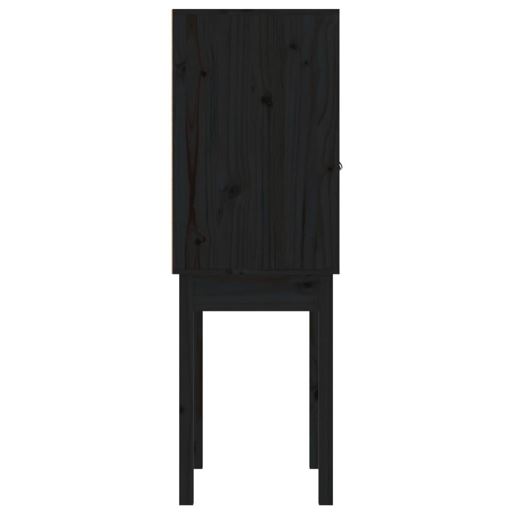 Kaappi musta 60x40x120 cm täysi mänty - Sisustajankoti.fi