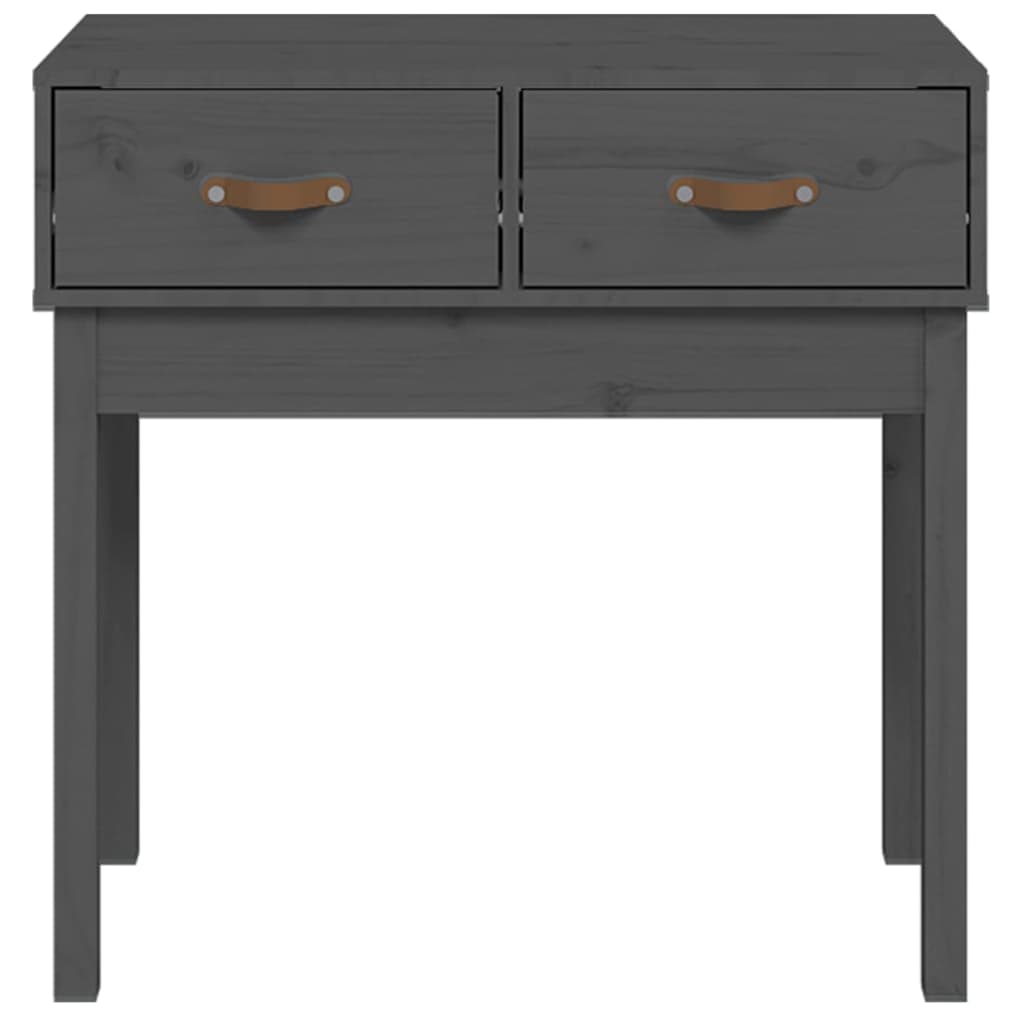 Konsolipöytä harmaa 76,5x40x75 cm täysi mänty - Sisustajankoti.fi