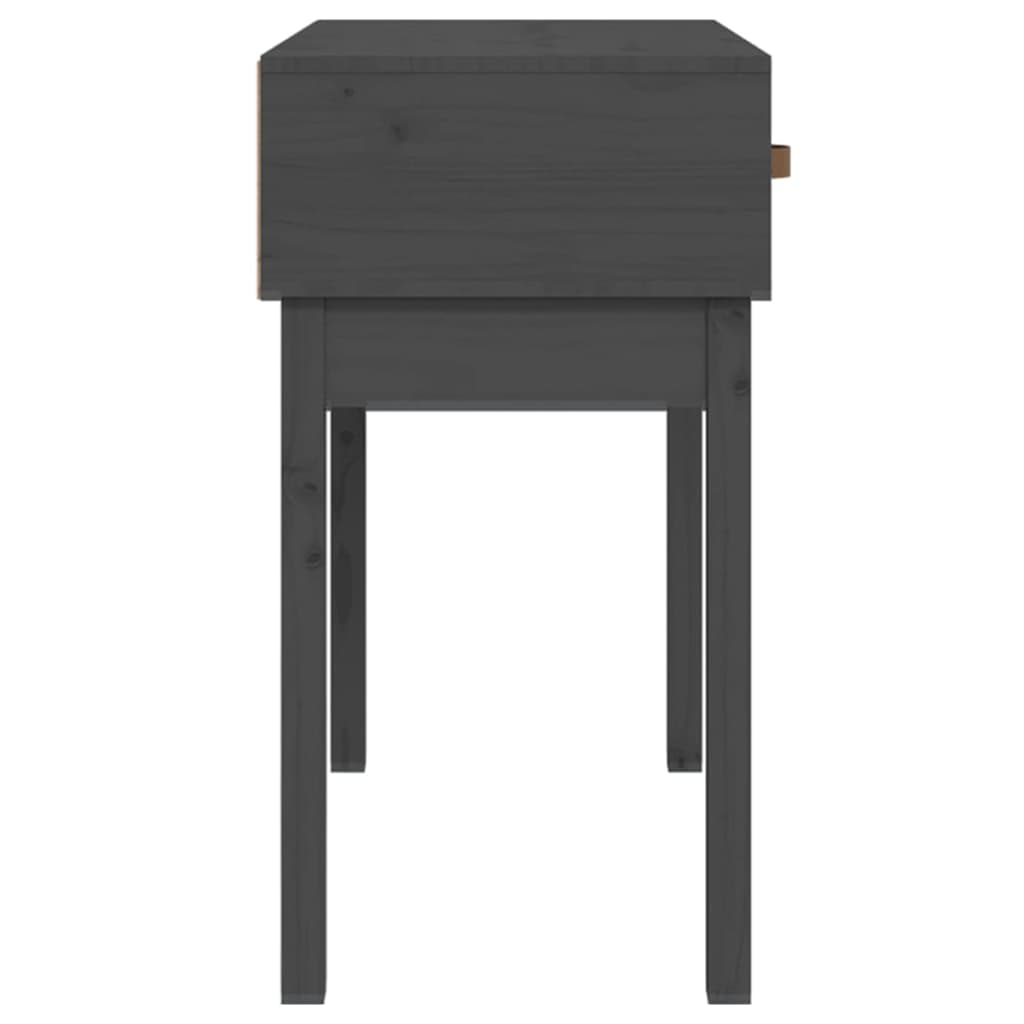 Konsolipöytä harmaa 76,5x40x75 cm täysi mänty - Sisustajankoti.fi