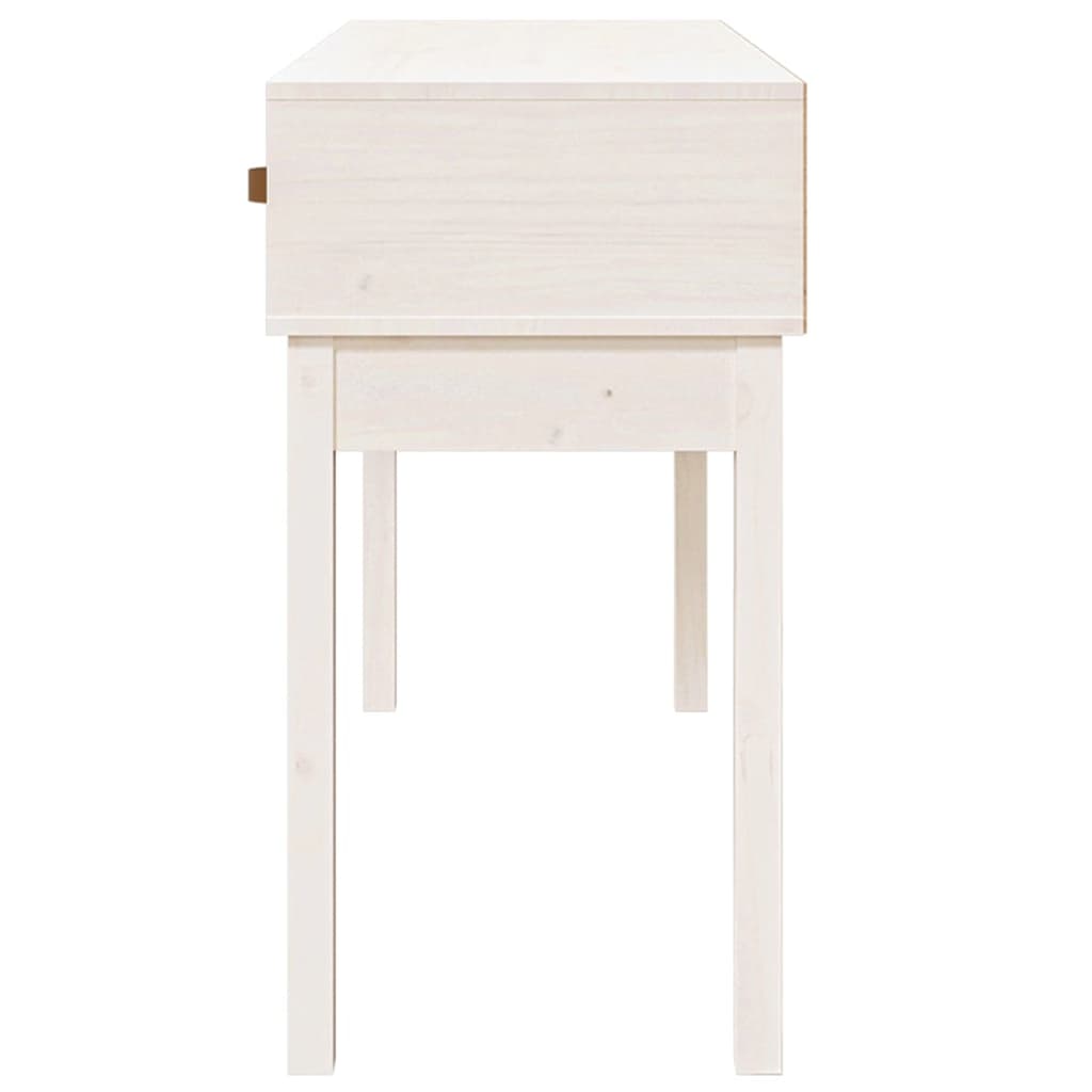 Konsolipöytä valkoinen 114x40x75 cm täysi mänty - Sisustajankoti.fi