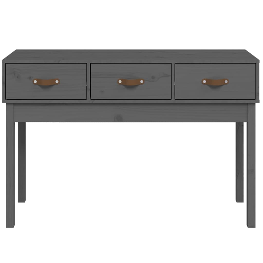 Konsolipöytä harmaa 114x40x75 cm täysi mänty - Sisustajankoti.fi