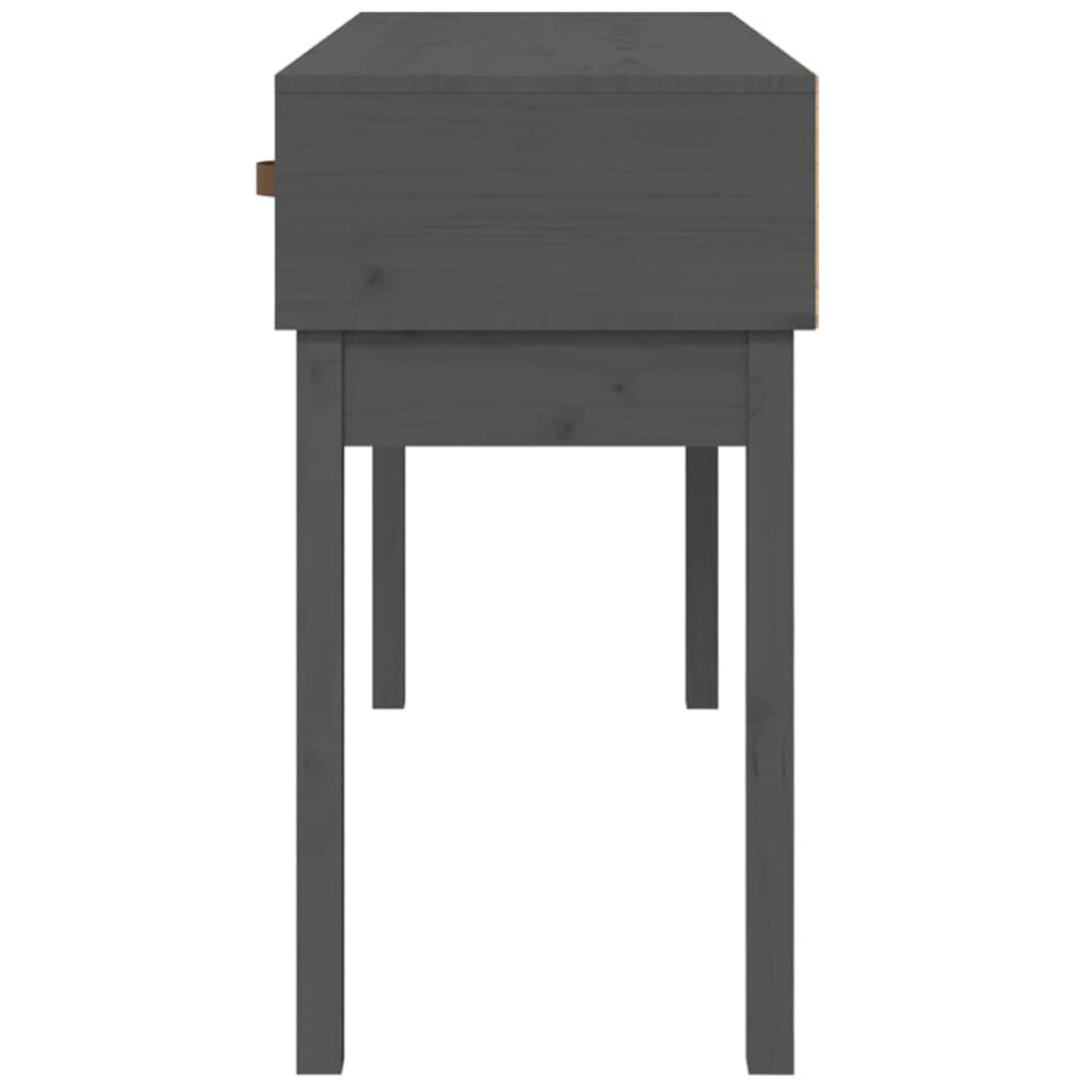 Konsolipöytä harmaa 114x40x75 cm täysi mänty - Sisustajankoti.fi