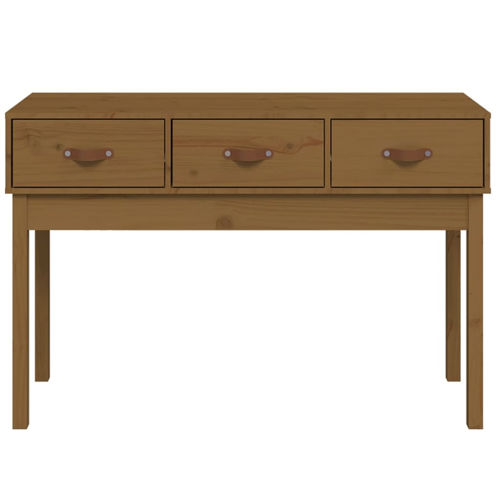 Konsolipöytä hunajanruskea 114x40x75 cm täysi mänty - Sisustajankoti.fi