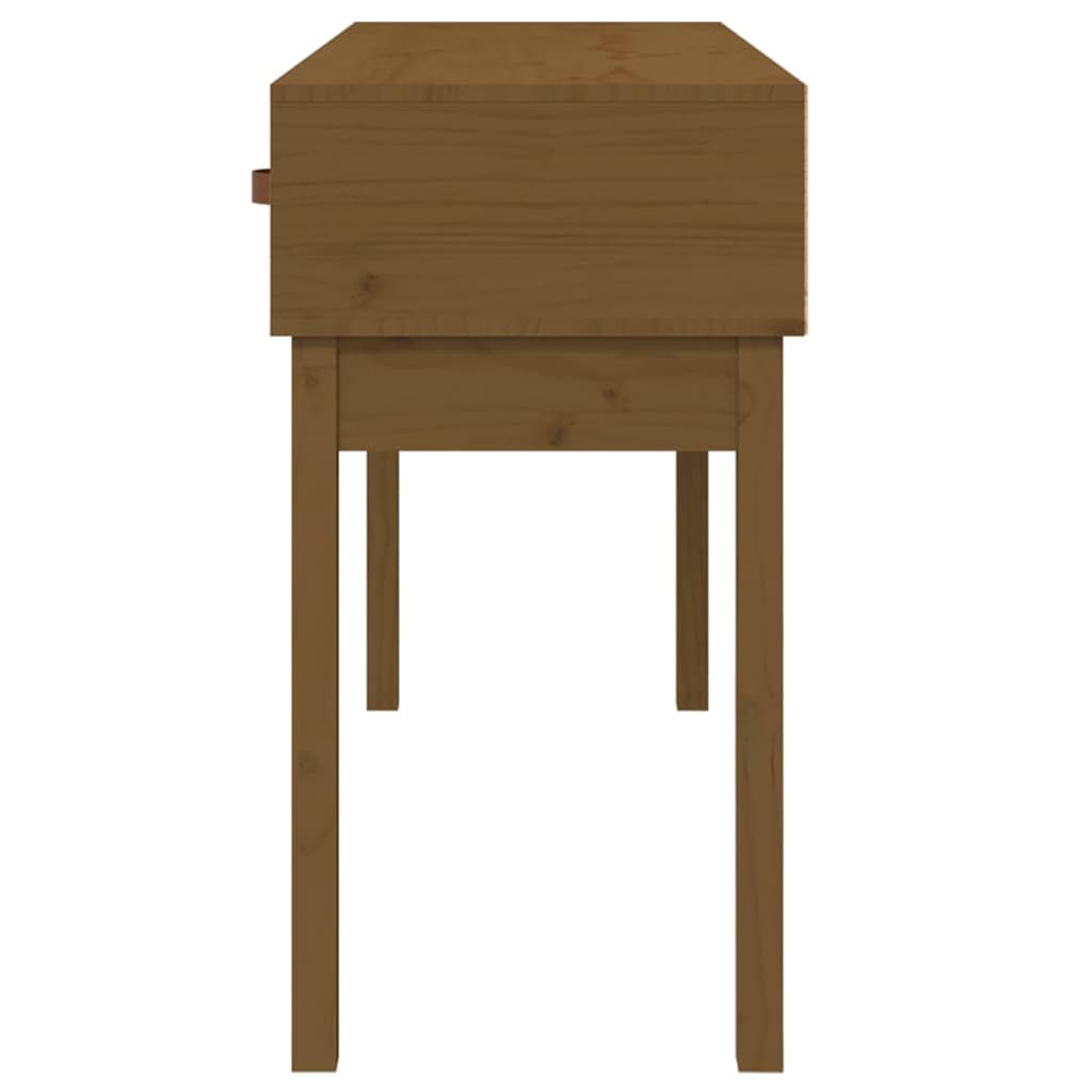 Konsolipöytä hunajanruskea 114x40x75 cm täysi mänty - Sisustajankoti.fi