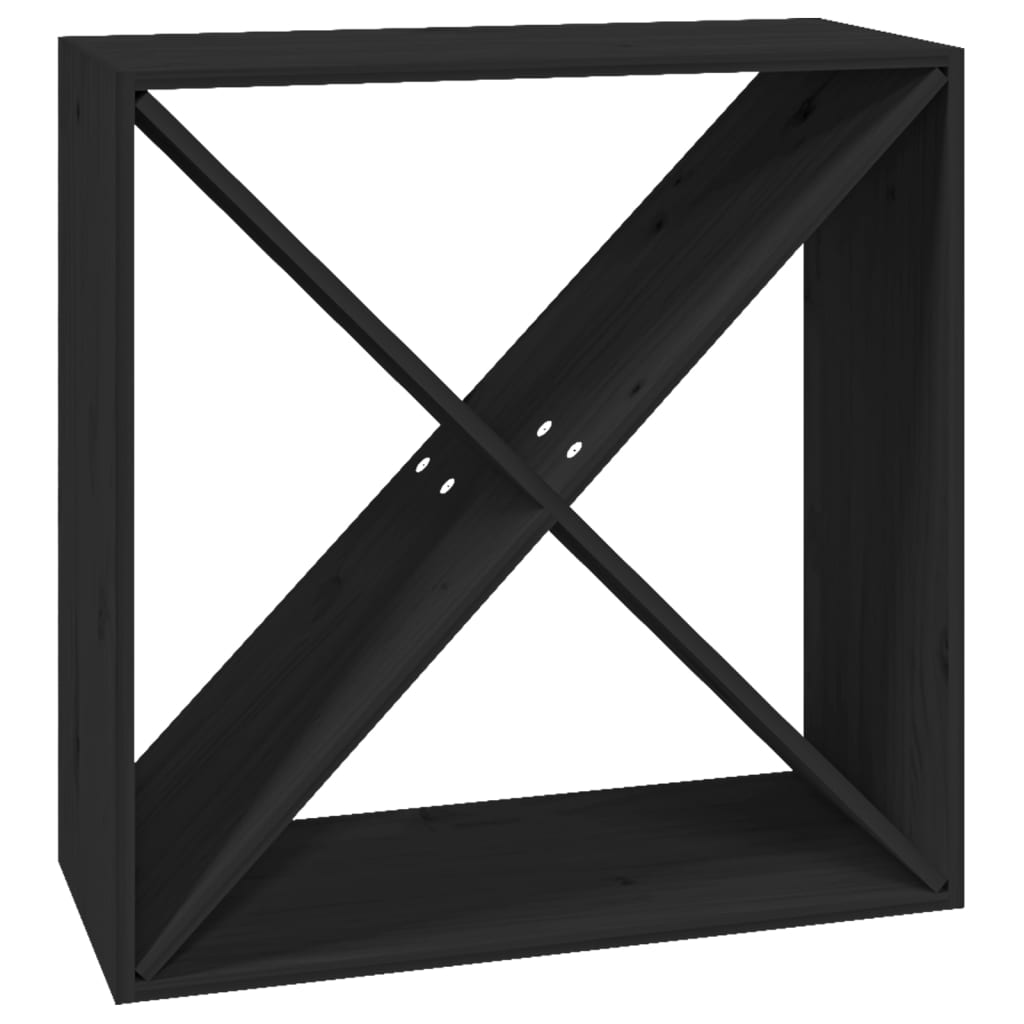 Viinikaappi musta 62x25x62 cm täysi mänty - Sisustajankoti.fi