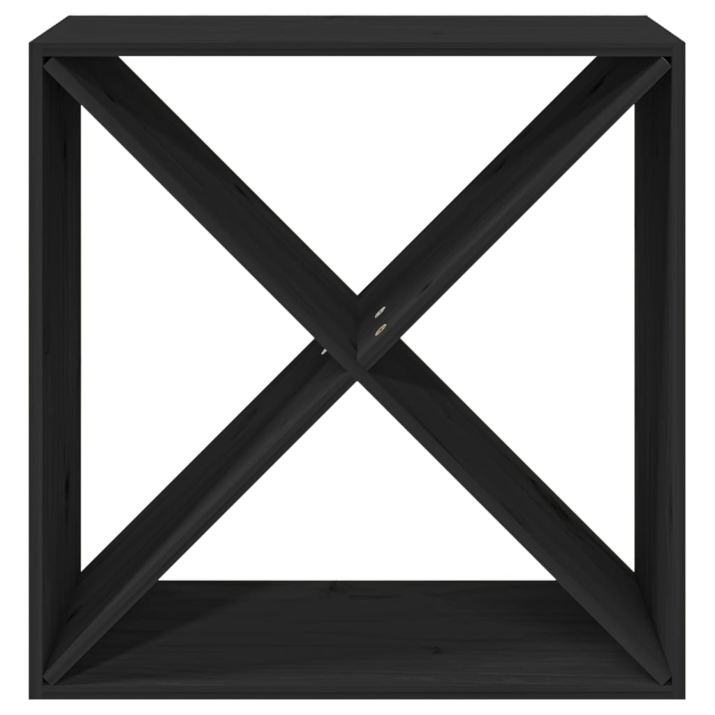 Viinikaappi musta 62x25x62 cm täysi mänty - Sisustajankoti.fi