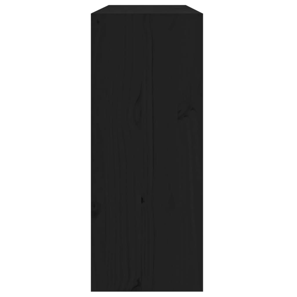 Viinikaappi musta 62x25x62 cm täysi mänty - Sisustajankoti.fi