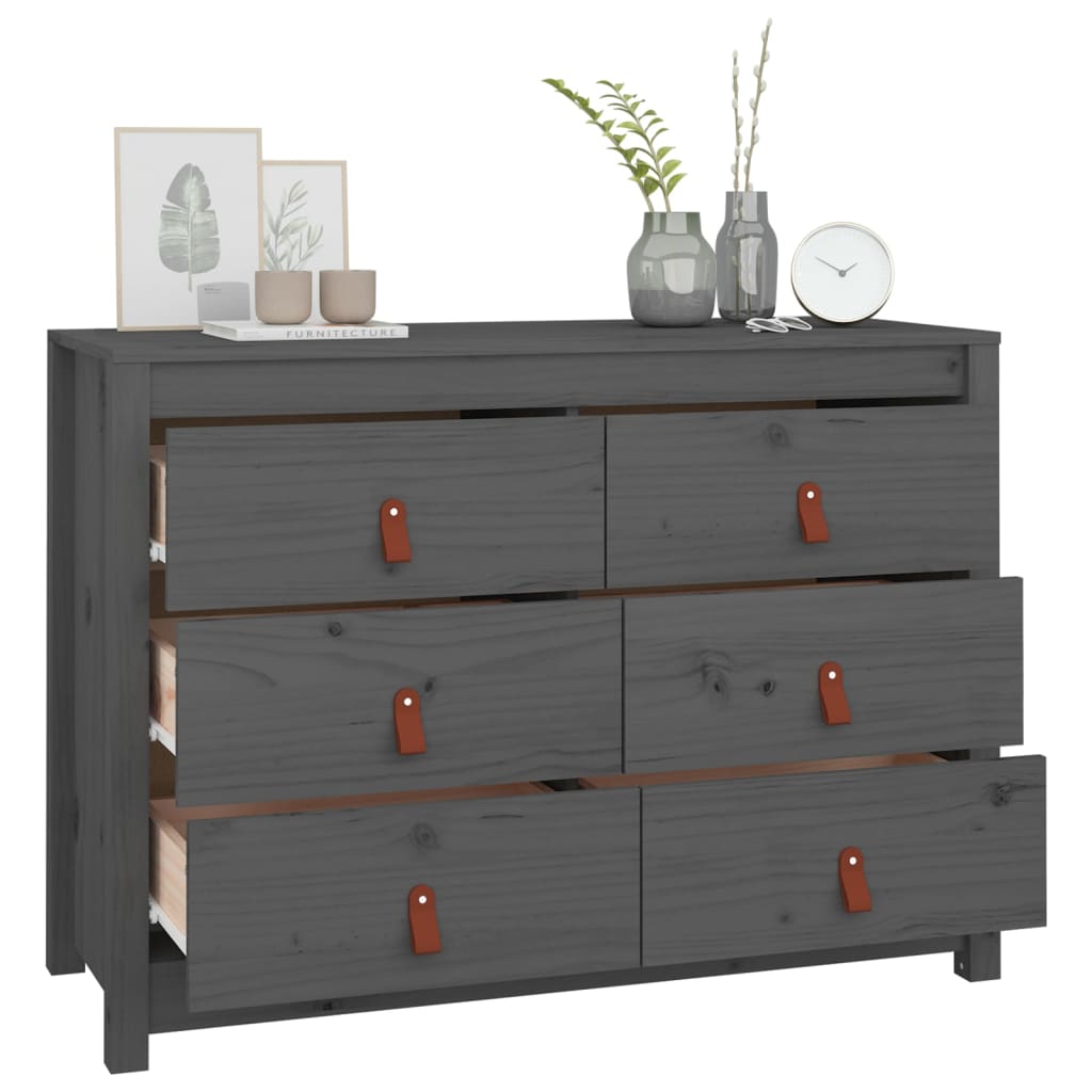 Senkki harmaa 100x40x72 cm täysi mänty - Sisustajankoti.fi