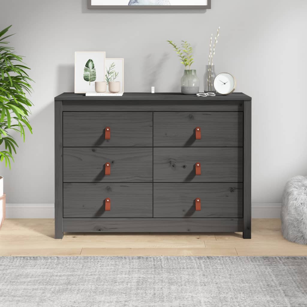 Senkki harmaa 100x40x72 cm täysi mänty - Sisustajankoti.fi