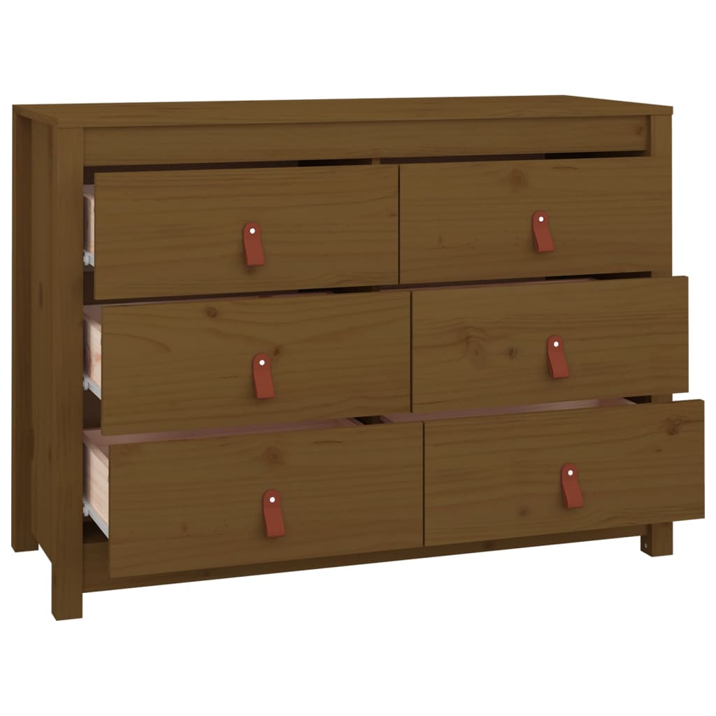 TV-taso hunajanruskea 100x40x72 cm täysi mänty - Sisustajankoti.fi