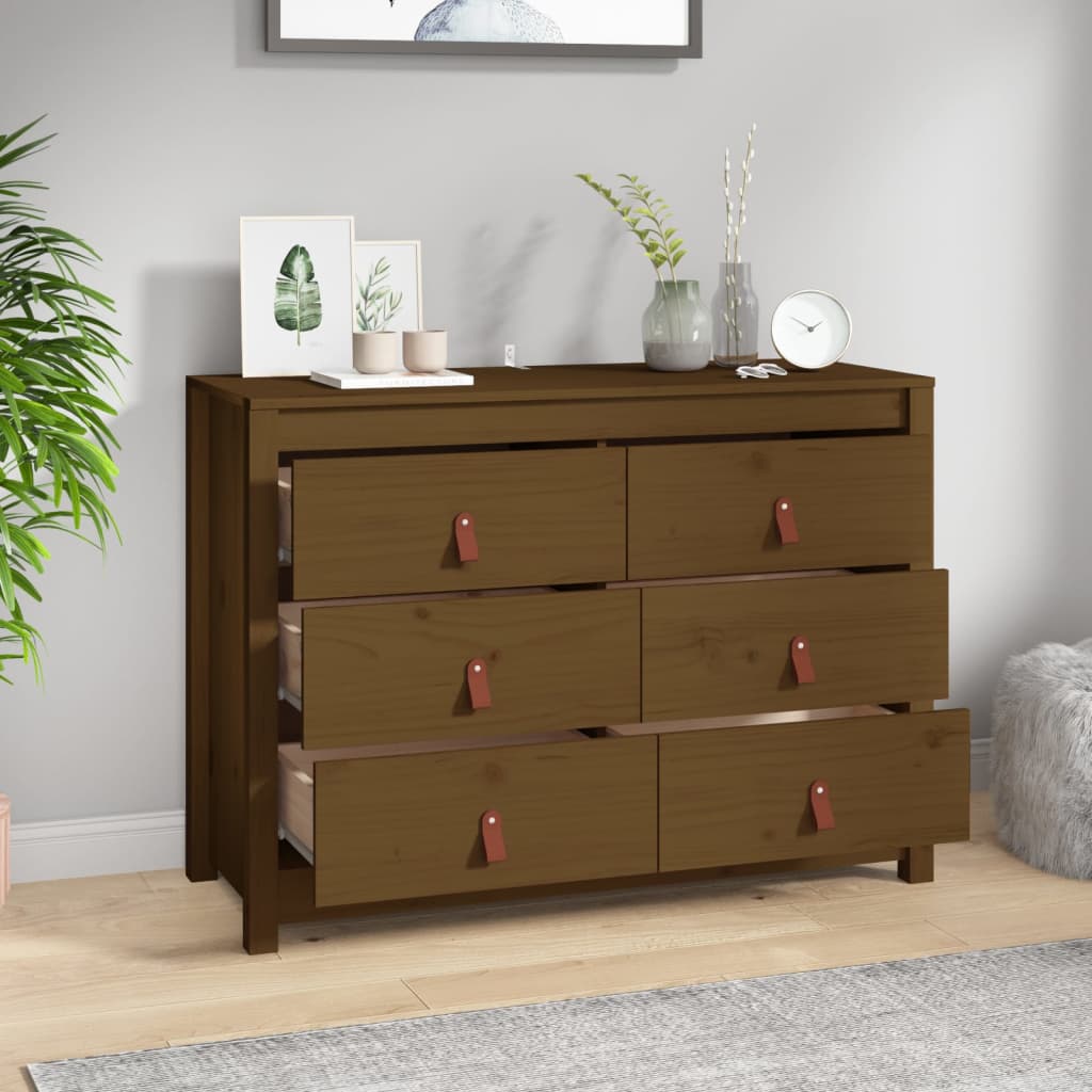 TV-taso hunajanruskea 100x40x72 cm täysi mänty - Sisustajankoti.fi