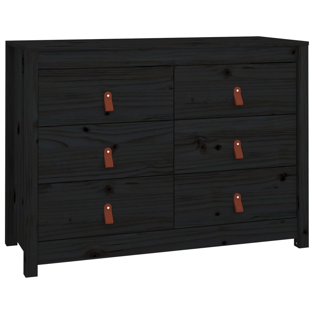 Senkki musta 100x40x72 cm täysi mänty - Sisustajankoti.fi
