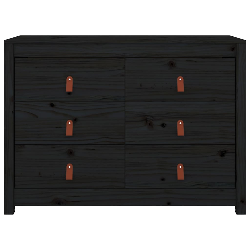 Senkki musta 100x40x72 cm täysi mänty - Sisustajankoti.fi
