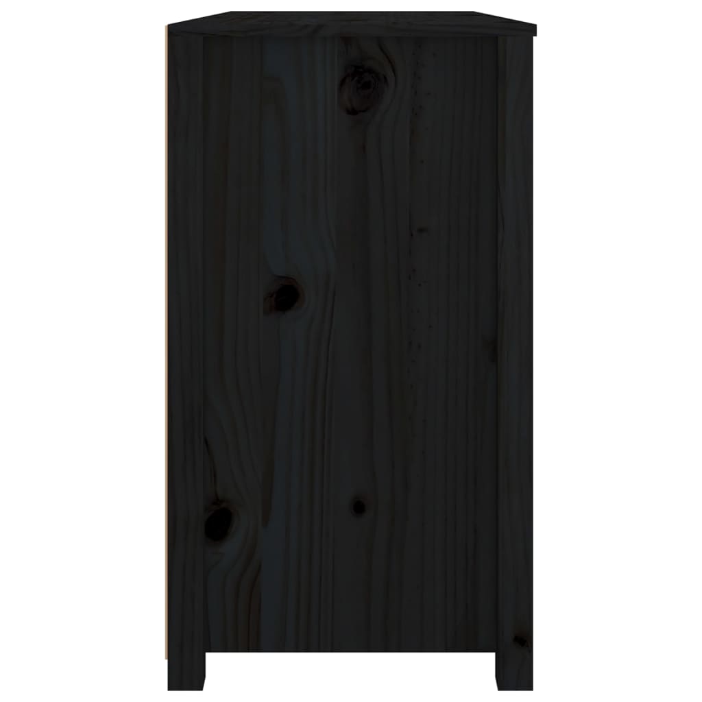 Senkki musta 100x40x72 cm täysi mänty - Sisustajankoti.fi