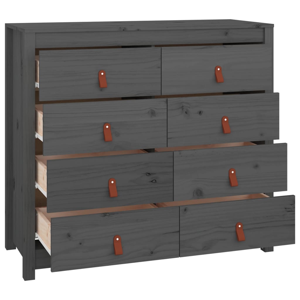 Senkki harmaa 100x40x90 cm täysi mänty - Sisustajankoti.fi