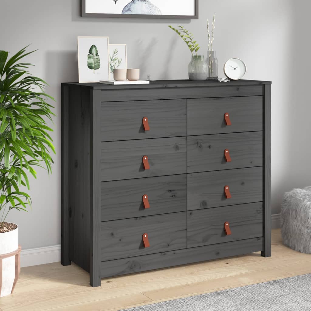 Senkki harmaa 100x40x90 cm täysi mänty - Sisustajankoti.fi