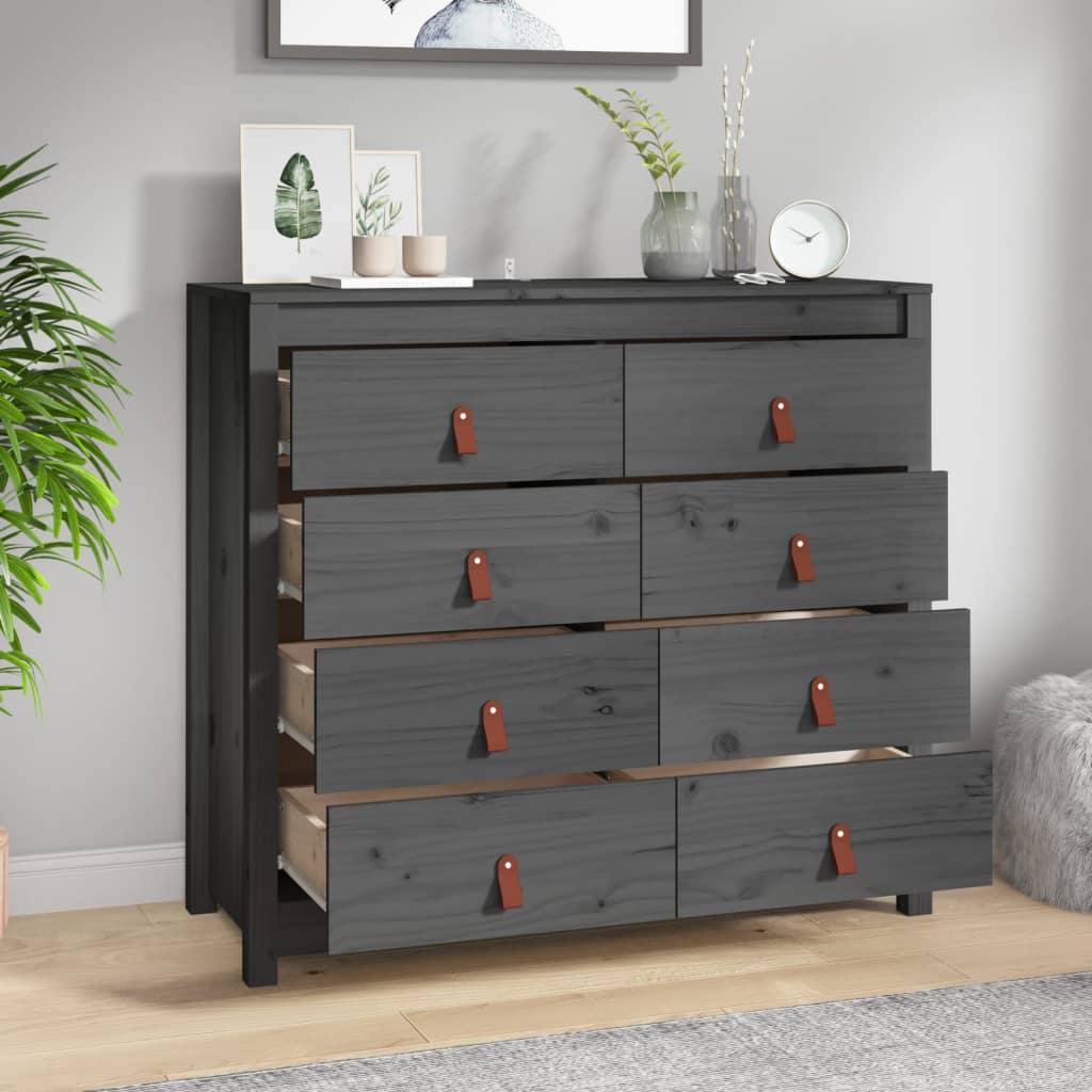 Senkki harmaa 100x40x90 cm täysi mänty - Sisustajankoti.fi