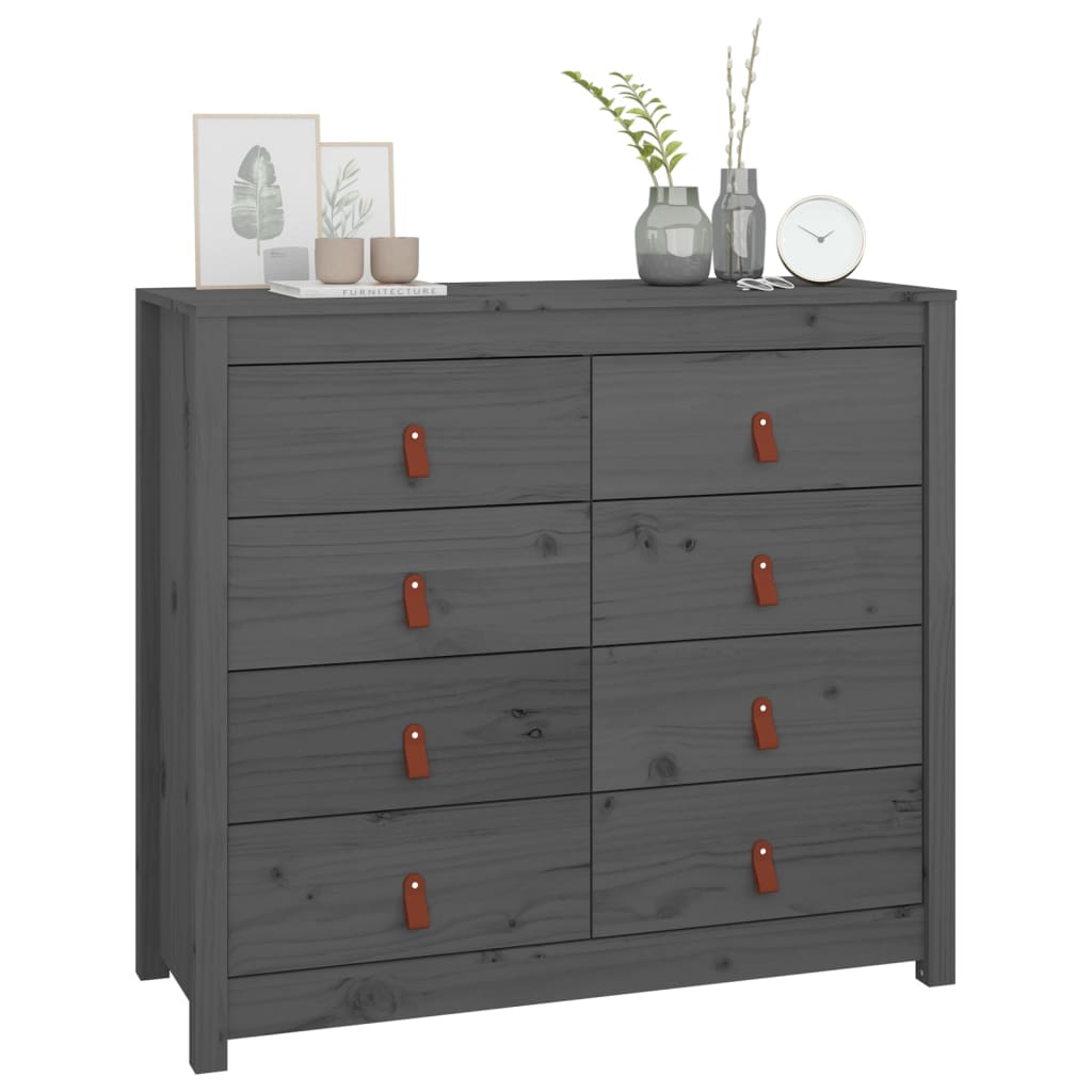 Senkki harmaa 100x40x90 cm täysi mänty - Sisustajankoti.fi