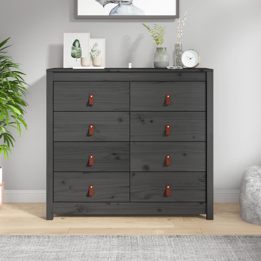 Senkki harmaa 100x40x90 cm täysi mänty - Sisustajankoti.fi