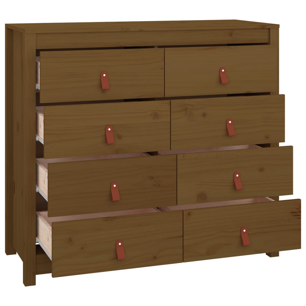 TV-taso hunajanruskea 100x40x90 cm täysi mänty - Sisustajankoti.fi