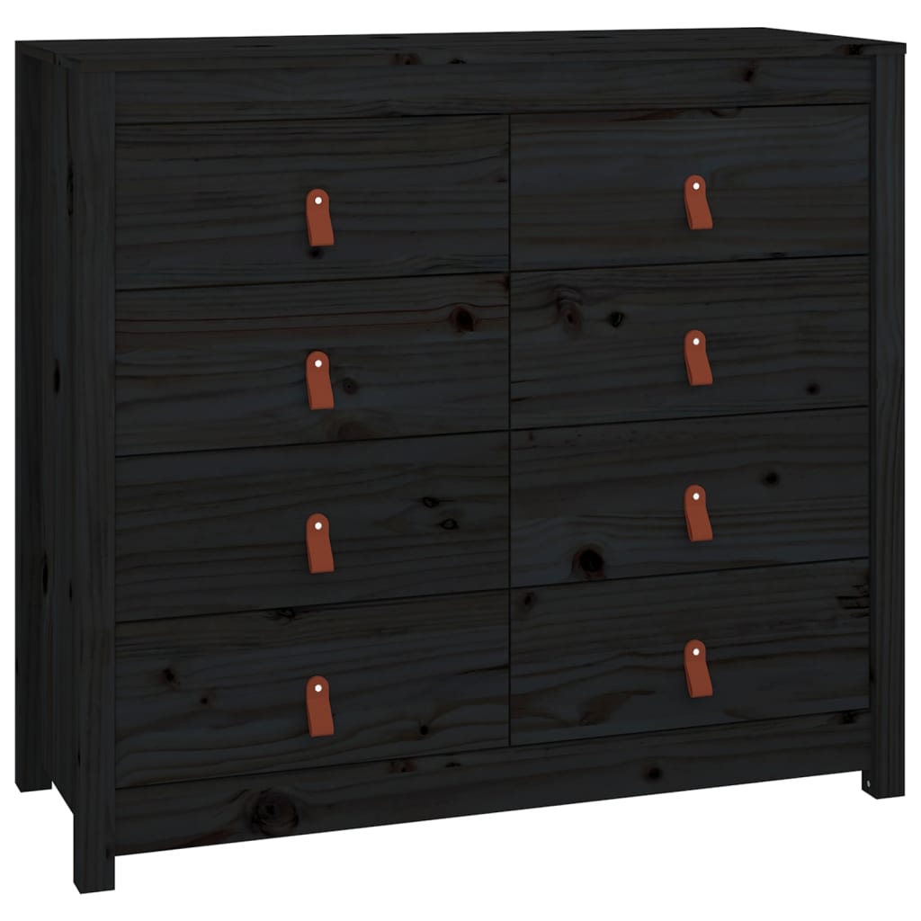 Senkki musta 100x40x90 cm täysi mänty - Sisustajankoti.fi