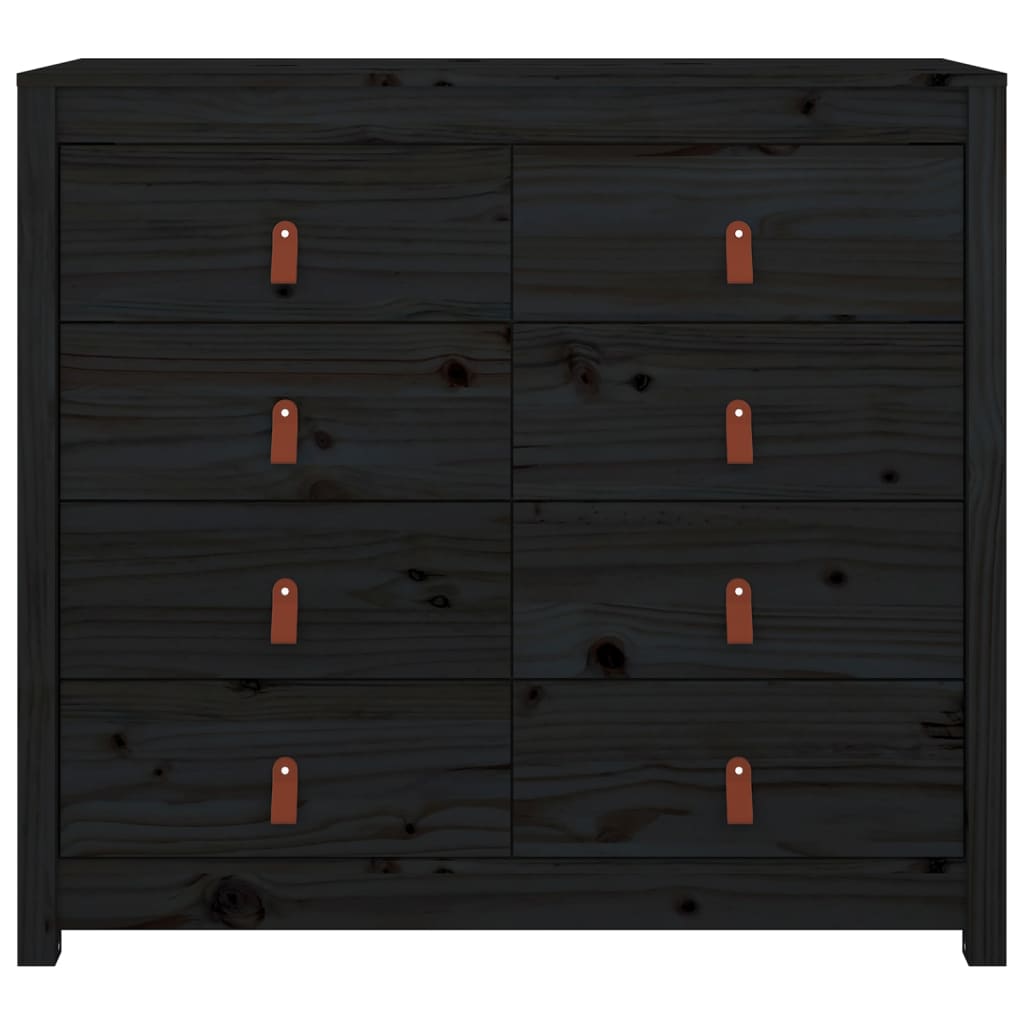 Senkki musta 100x40x90 cm täysi mänty - Sisustajankoti.fi