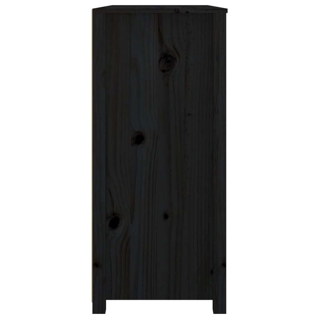 Senkki musta 100x40x90 cm täysi mänty - Sisustajankoti.fi
