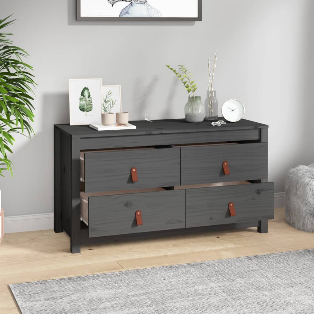 Senkki harmaa 100x40x54 cm täysi mänty - Sisustajankoti.fi
