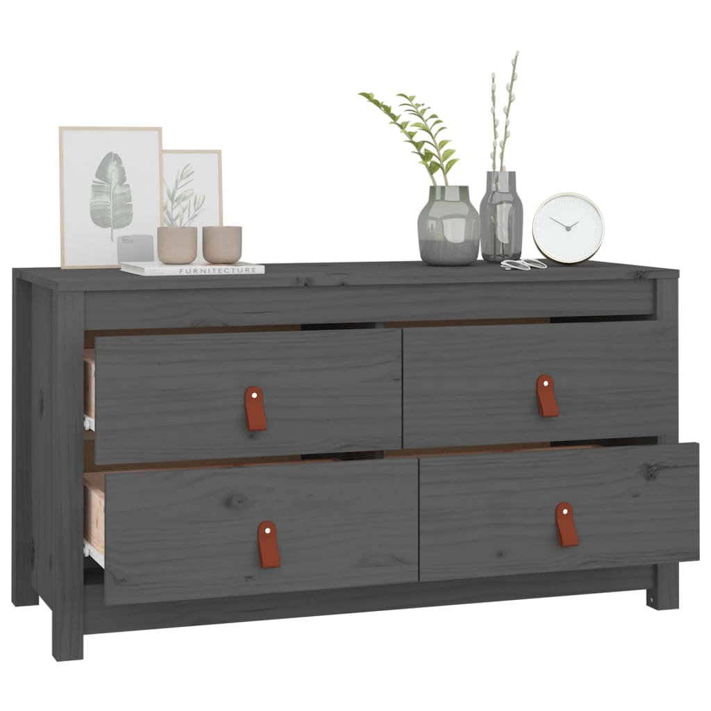 Senkki harmaa 100x40x54 cm täysi mänty - Sisustajankoti.fi