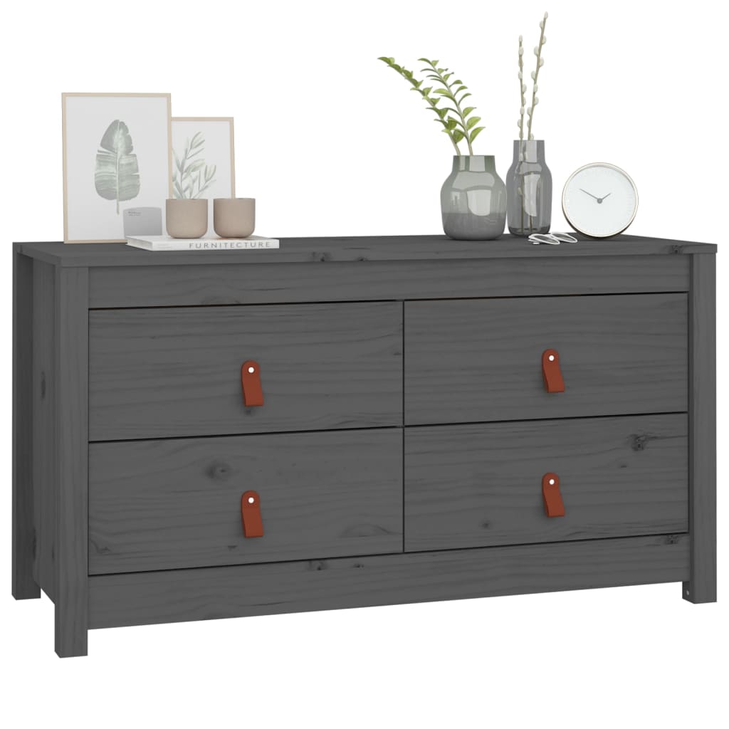 Senkki harmaa 100x40x54 cm täysi mänty - Sisustajankoti.fi