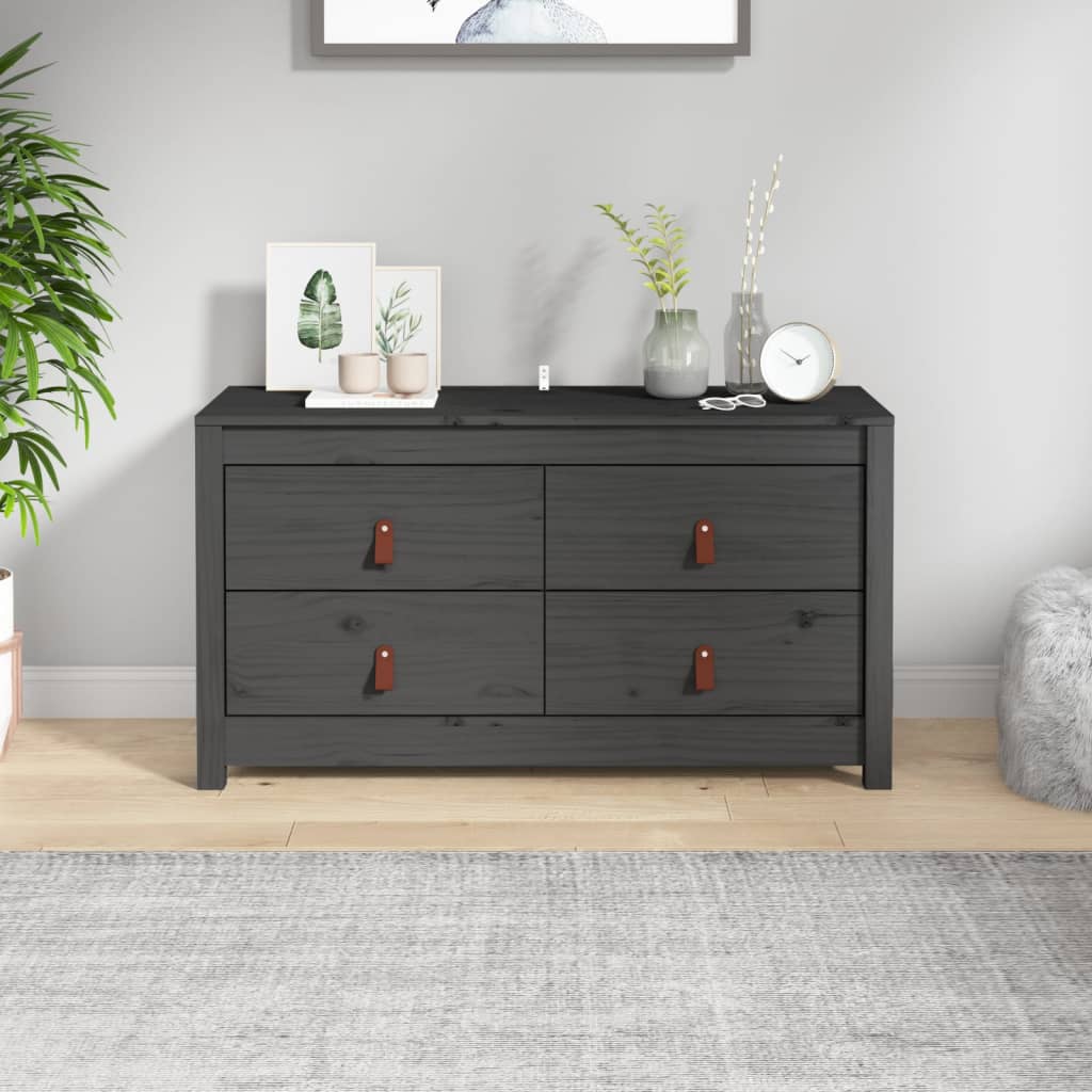 Senkki harmaa 100x40x54 cm täysi mänty - Sisustajankoti.fi