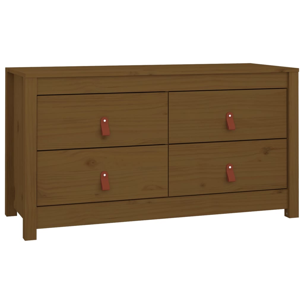 TV-taso hunajanruskea 100x40x54 cm täysi mänty - Sisustajankoti.fi