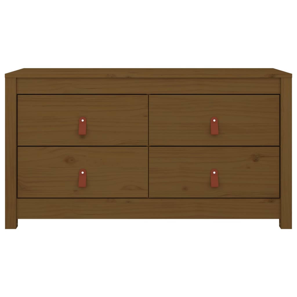 TV-taso hunajanruskea 100x40x54 cm täysi mänty - Sisustajankoti.fi